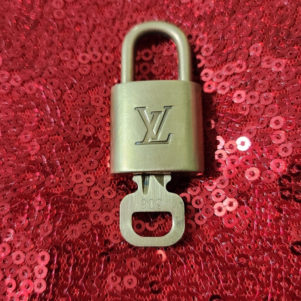Louis Vuitton Goldtone Lock and Key Number 306